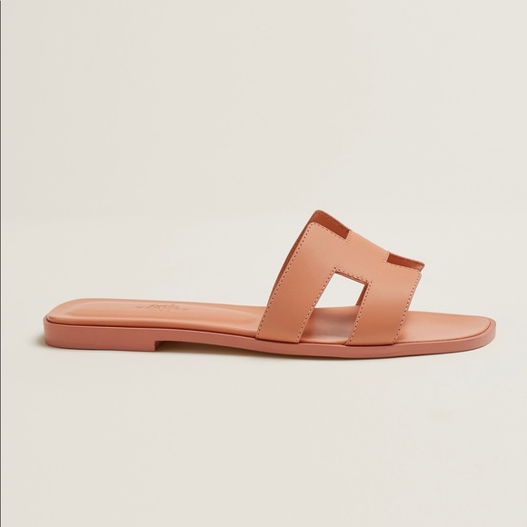 SOLD! Hermes Oran Sandals Granit Rose - Picture 4 of 4